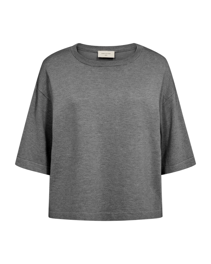 FQCONNY – FEINSTRICK-PULLOVER - GRAU