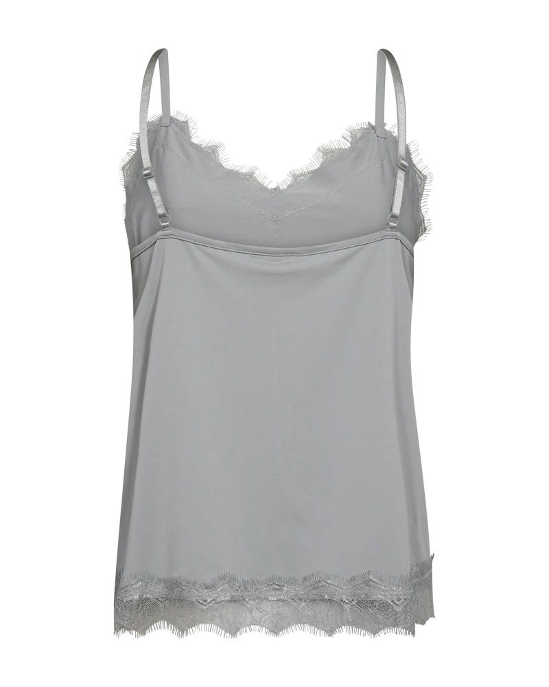 FQBICCO - SPITZENTOP - GRAU