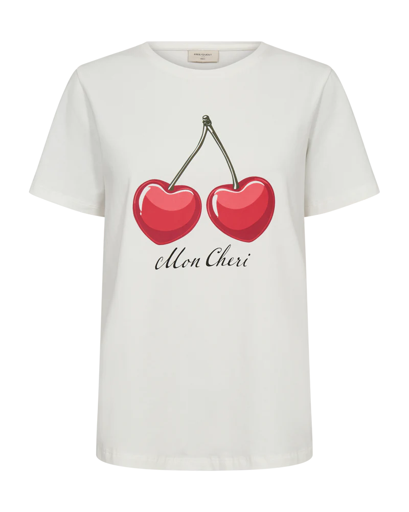FQFENJAL - T-SHIRT - WEISS UND ROT