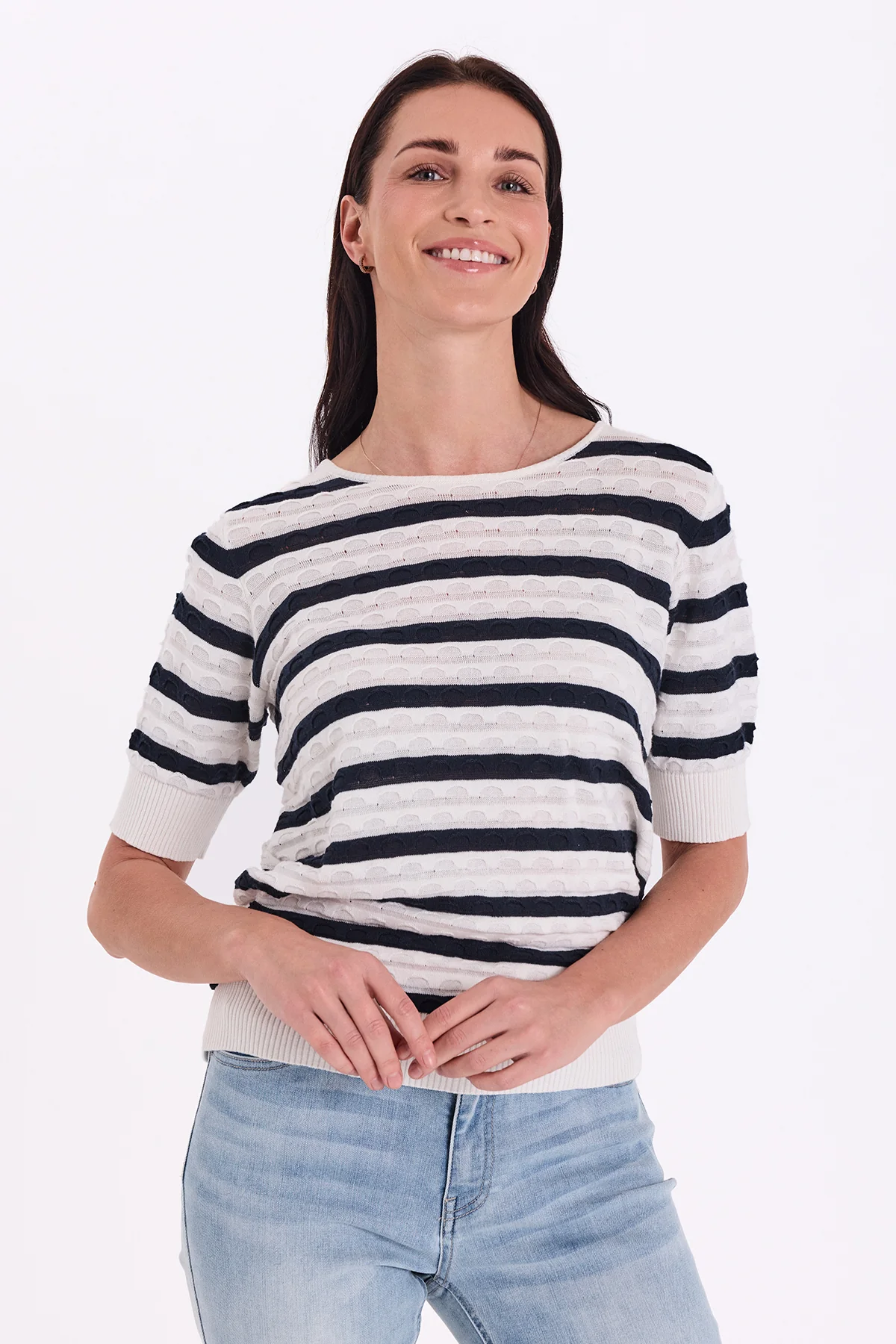 FQDODO - PULLOVER - WEISS UND BLAU
