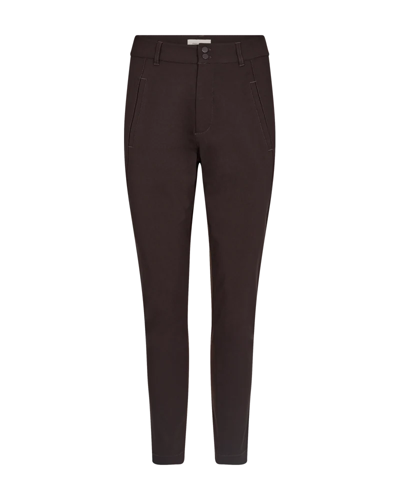 FQJENNY – KNÖCHELLANGE HOSE - BRAUN