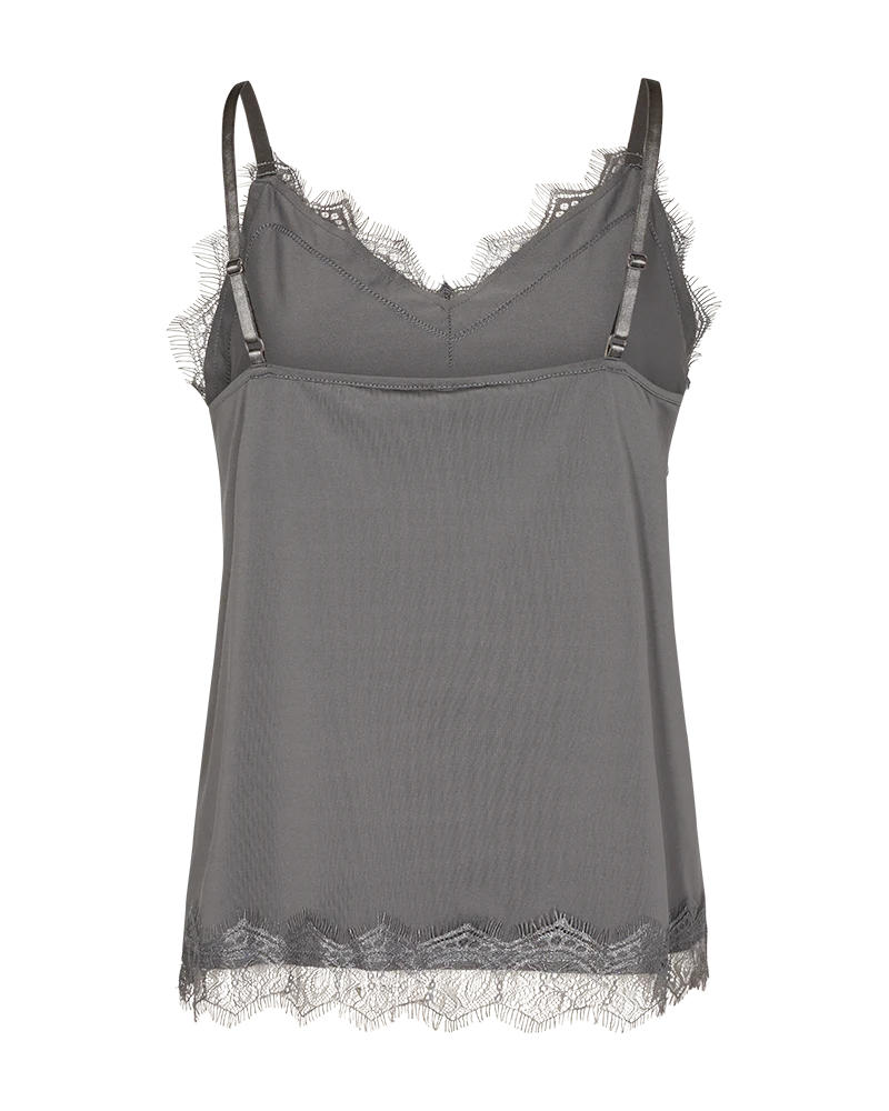 FQBICCO - SPITZENTOP - GRAU