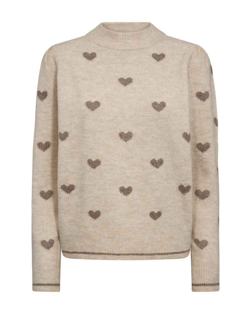 FQFAITH - PULLOVER - BRAUN UND BEIGE