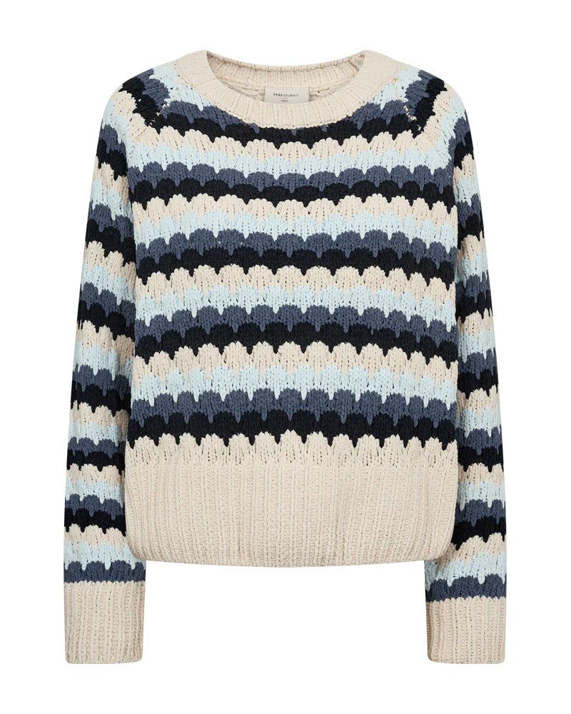 FQNEZZY - PULLOVER - BLAU UND  BEIGE