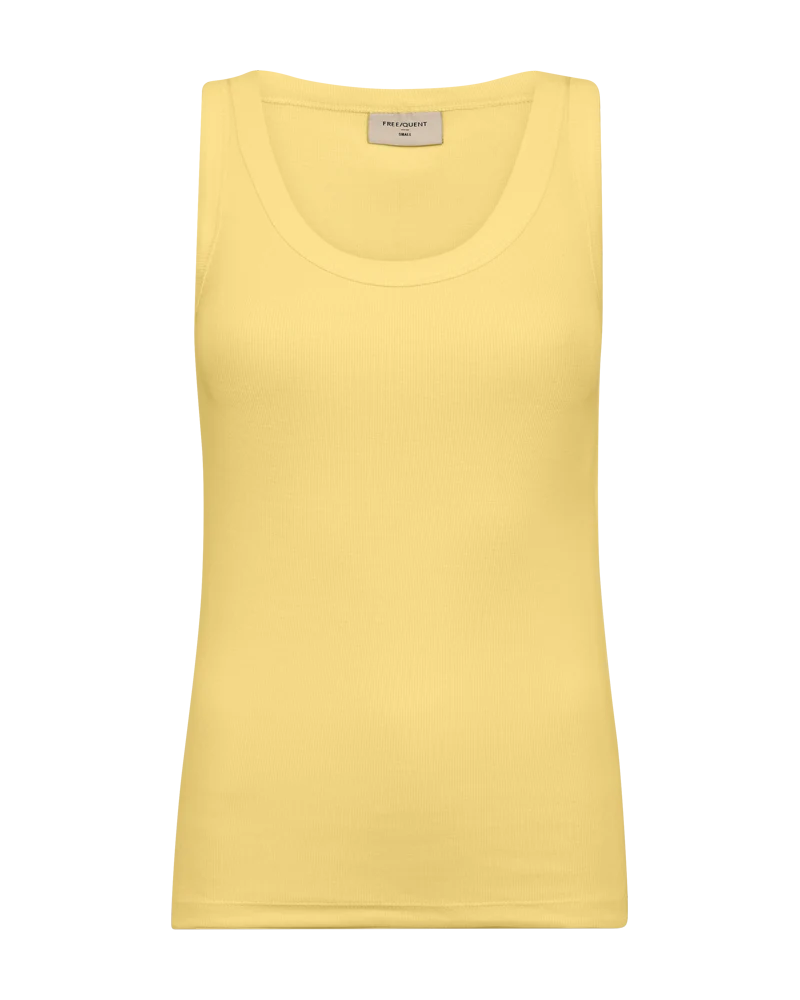 FQHI – RIPPENGESTRICKTES TOP - GELB