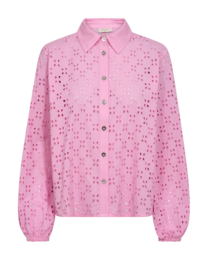 FQISOLDE - HEMD MIT LOCHMUSTER - ROSE