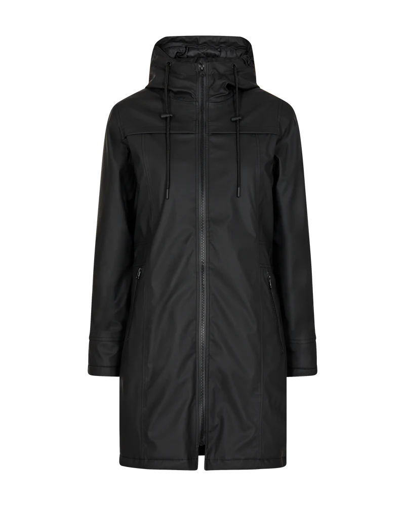 FQRAIN - WASSERABWEISENDE REGENJACKE - SCHWARZ