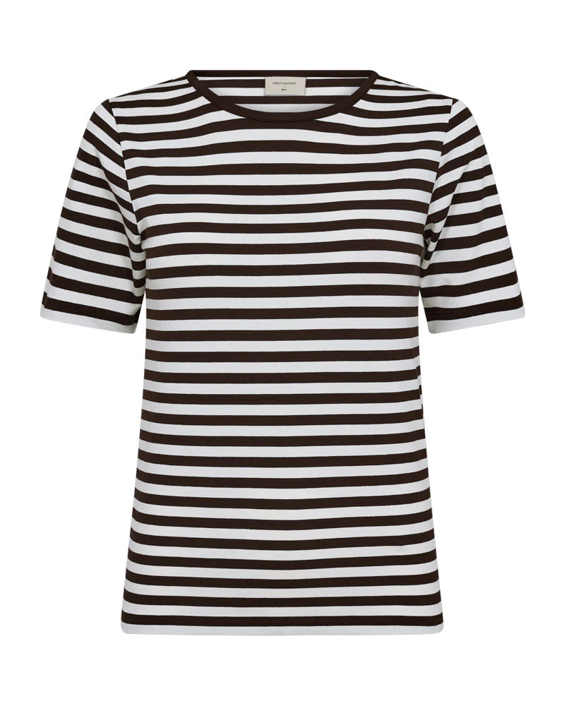 FQLIANA - T-SHIRT - WEISS UND BRAUN