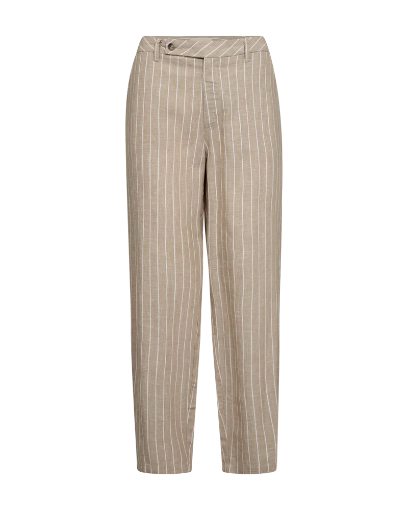FQLAVEGA – HOSE MIT STREIFEN - BEIGE UND WEISS