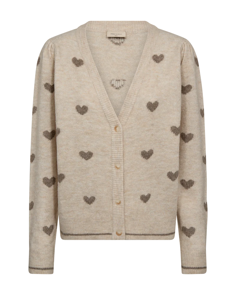 FQFAITH - CARDIGAN - BRAUN UND BEIGE