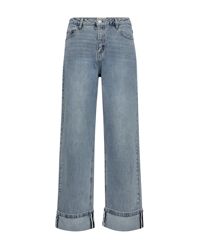 FQMIDDE - JEANS MIT UMKREMPELBAREM SAUM - BLAU