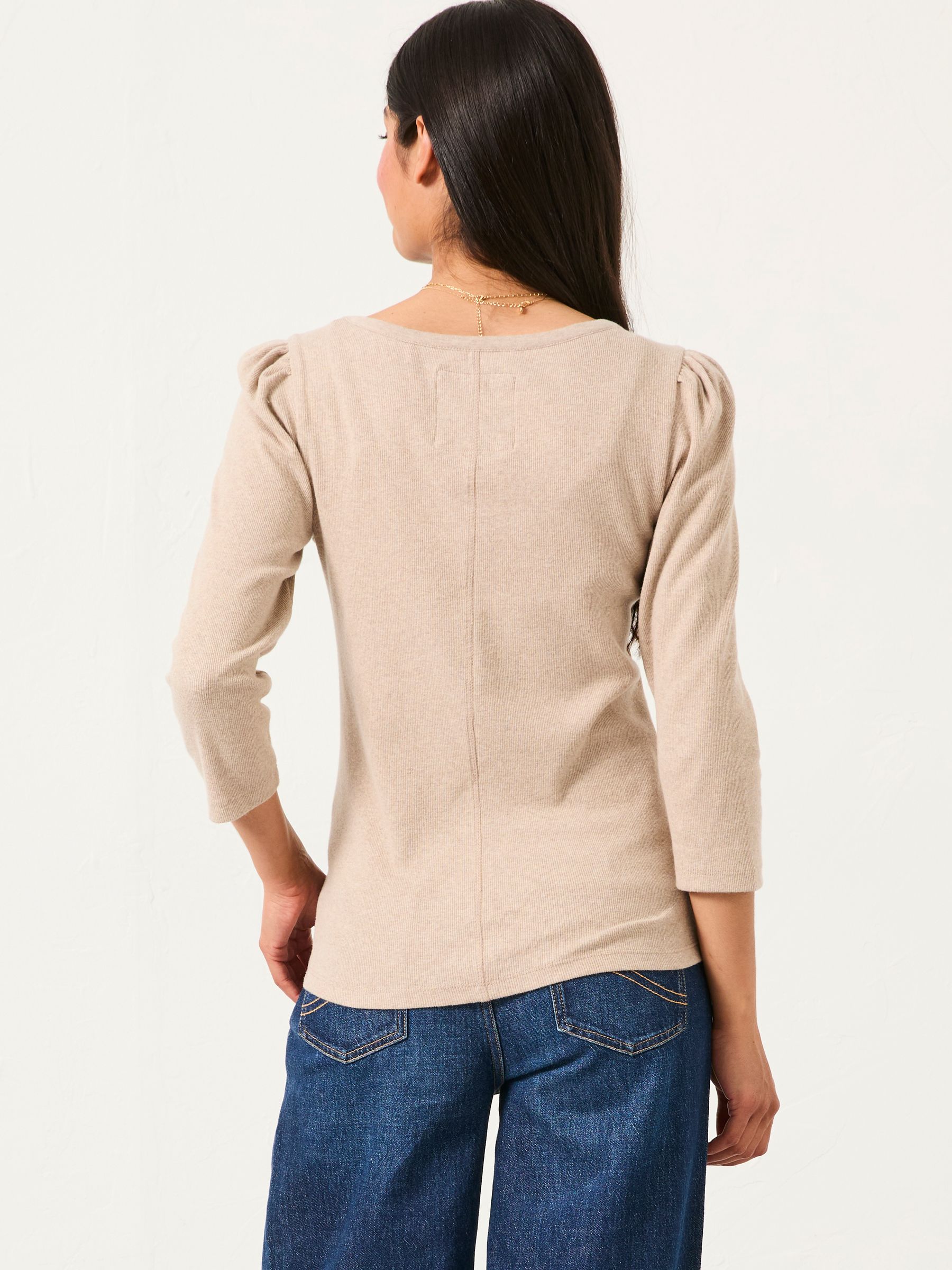 Connie Ecru Henley Top