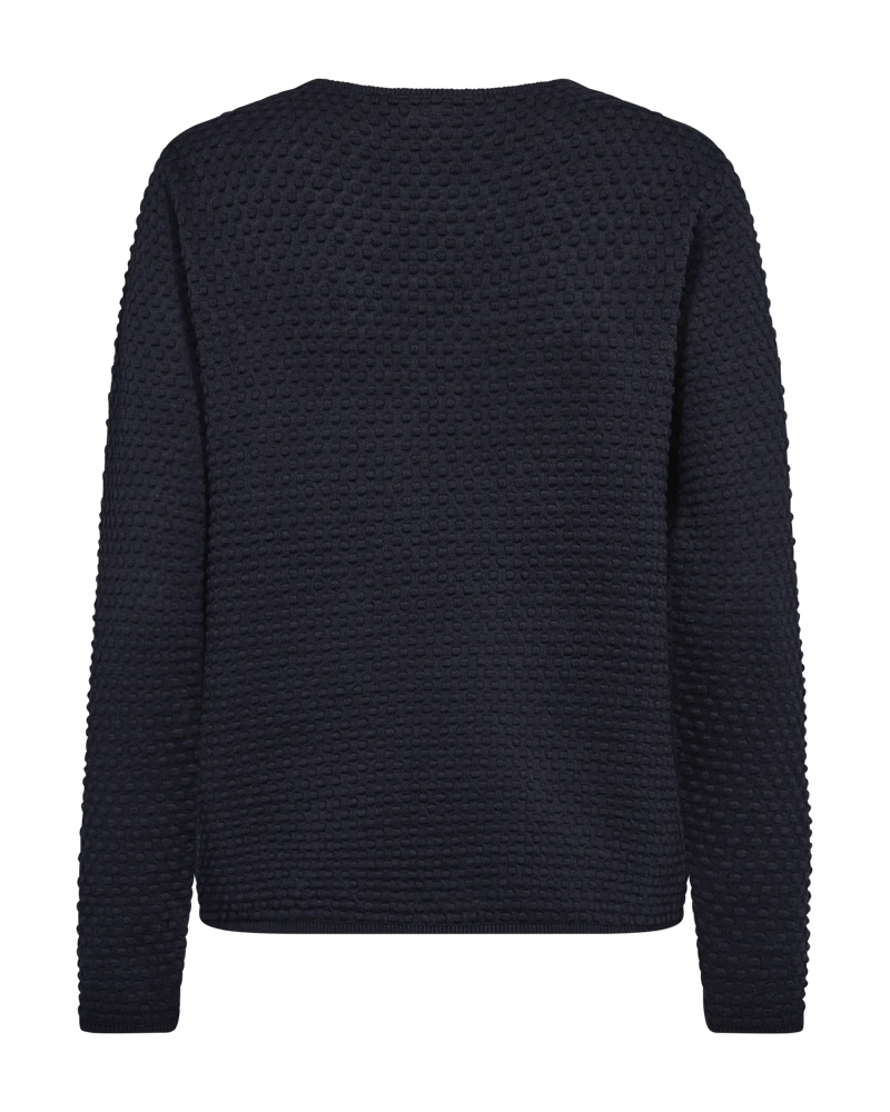 FQDODO - PULLOVER MIT GEPUNKTETER TEXTUR - BLAU