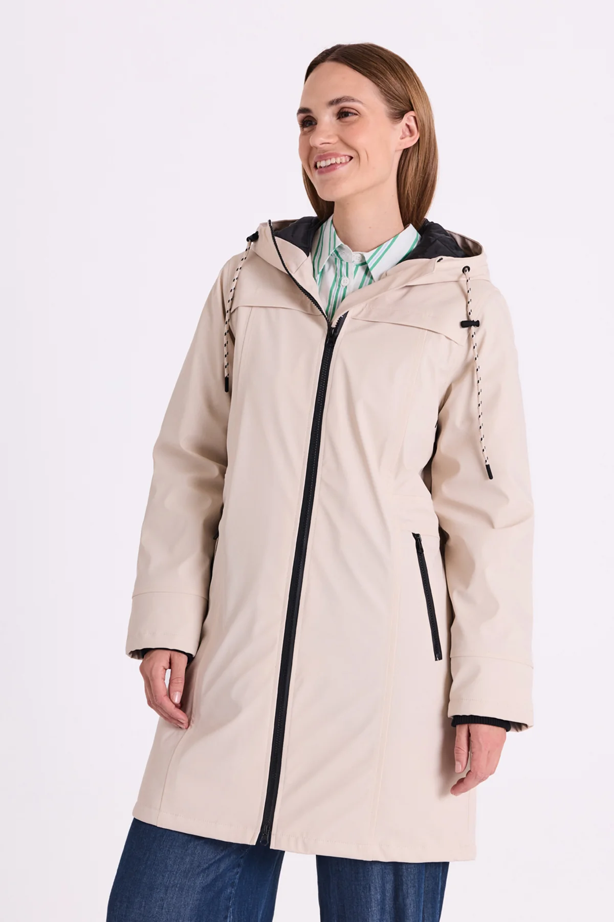 FQRAIN - WASSERABWEISENDE REGENJACKE - BEIGE