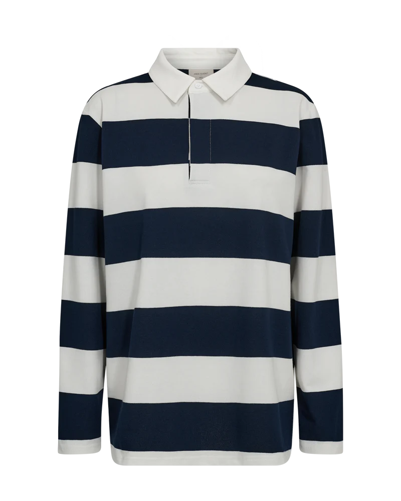 FQNILLA - POLOSHIRT - BLAU UND WEISS