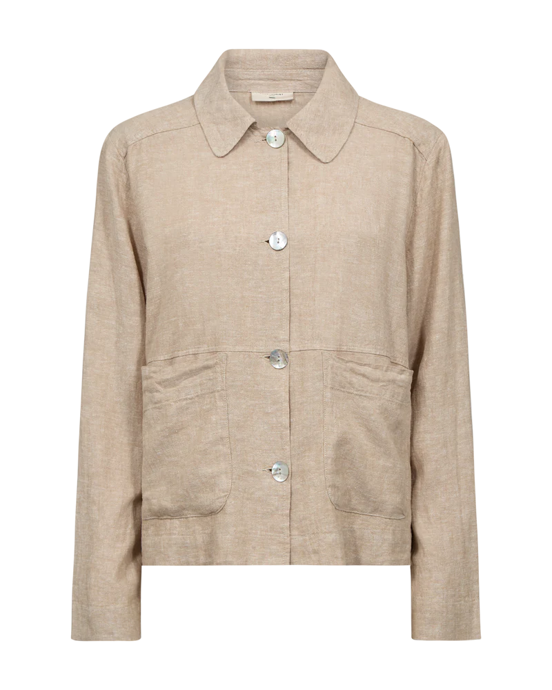 FQLAVA - LEINENJACKE - BEIGE