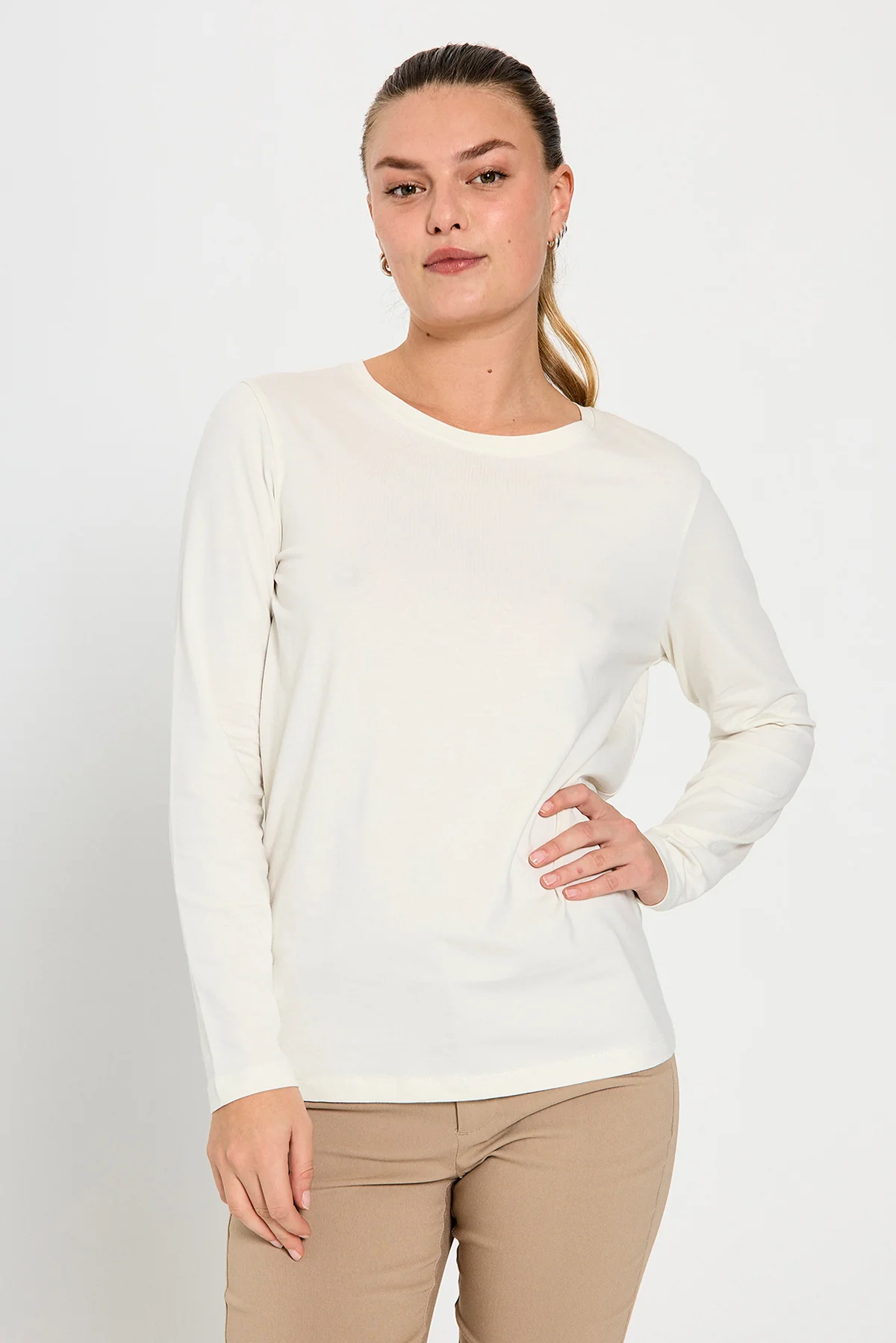 FQFENJA - LONG-SLEEVED T-SHIRT - WEISS