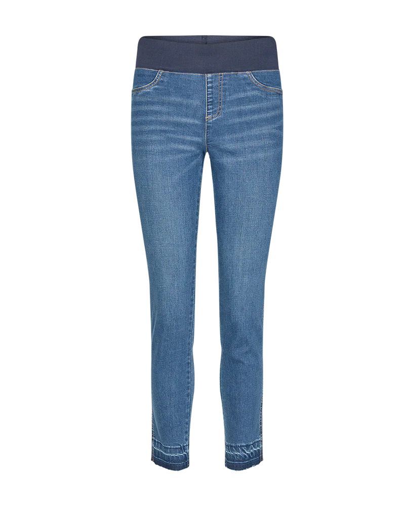 FQSHANTAL - KNÖCHELHOSE MIT ELASTISCHEM BUND - BLAU