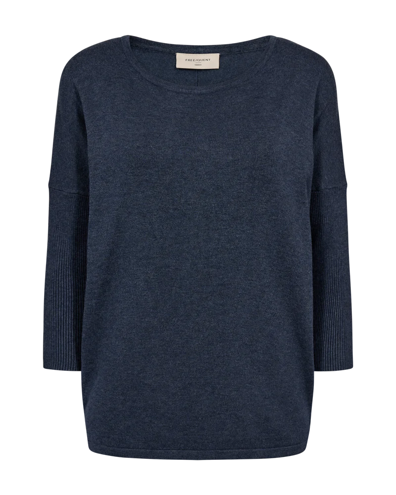 FQJONE – FEINSTRICK-PULLOVER - BLAU