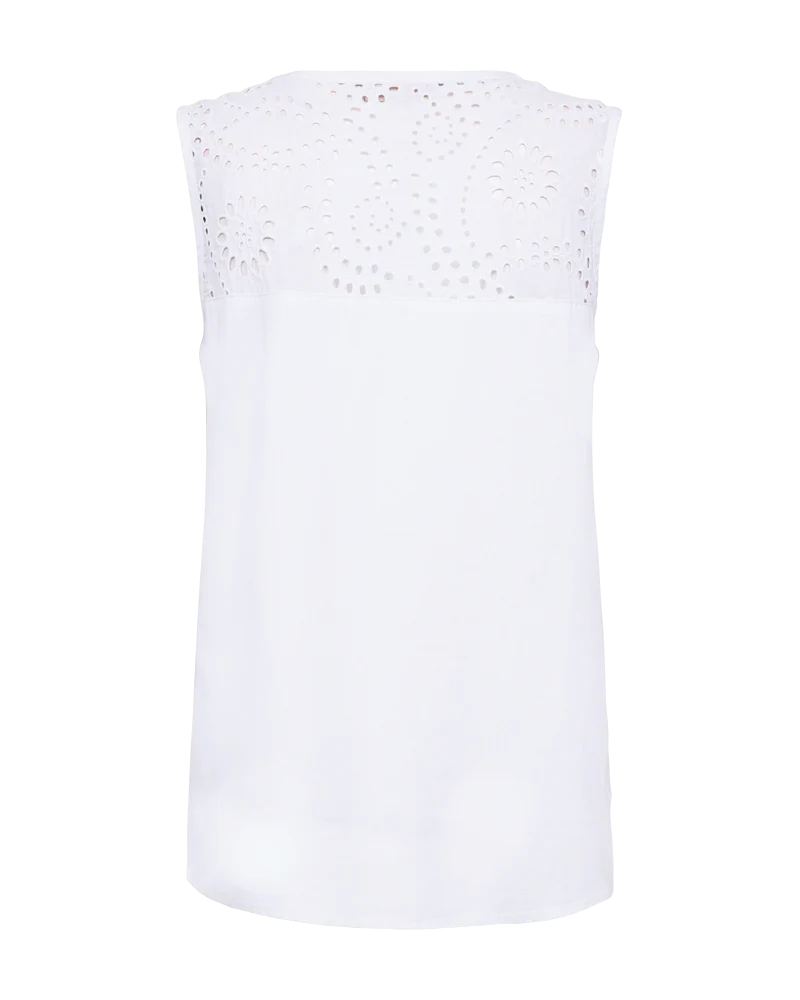 FQLOUIS – BLUSE MIT SPITZE - WEISS