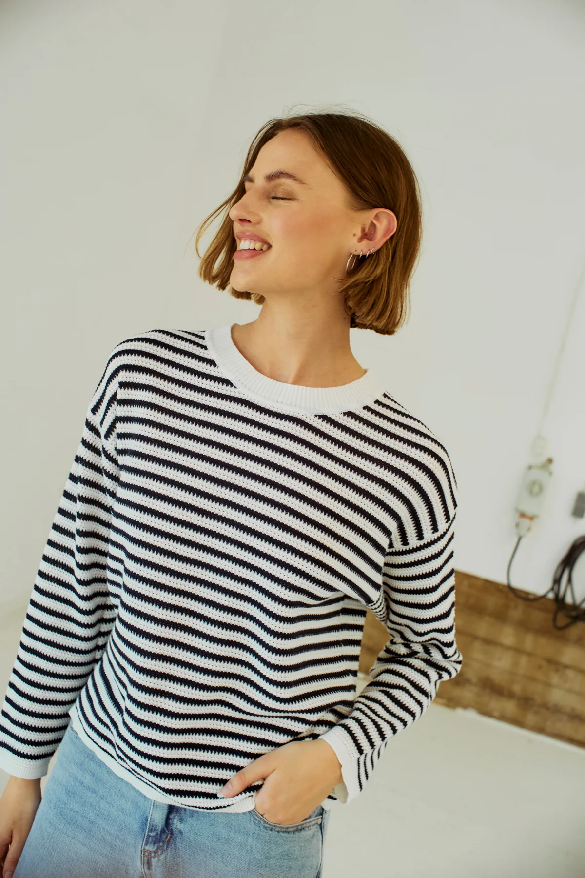 FQDODO - PULLOVER - BLAU UND WEISS