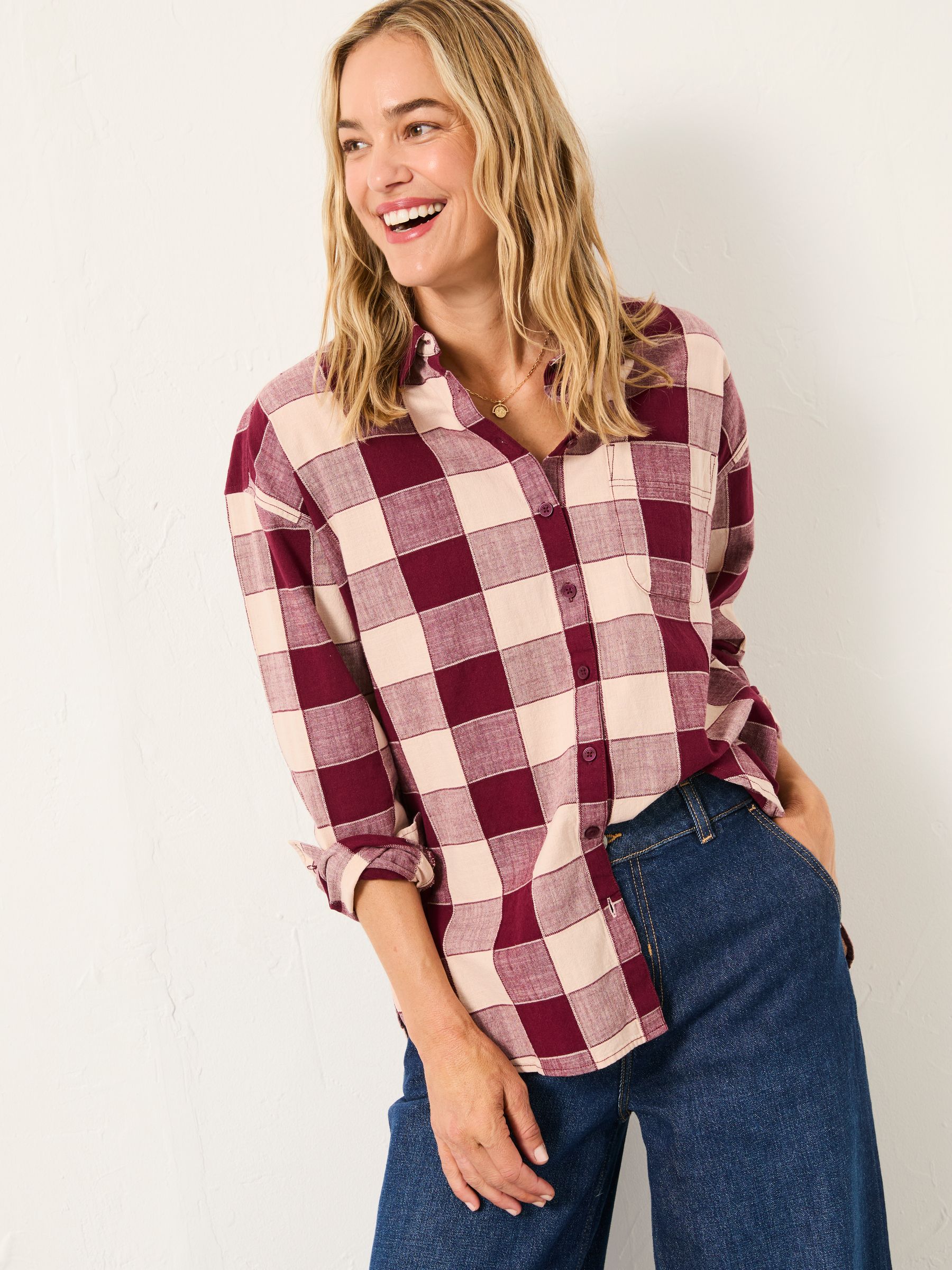 Carolin Plum Purple Check Shirt