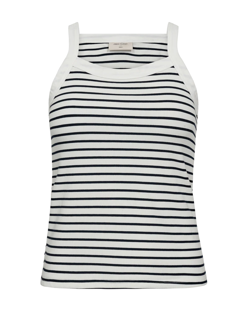 FQZIA – GESTREIFTES TOP - WEISS UND BLAU