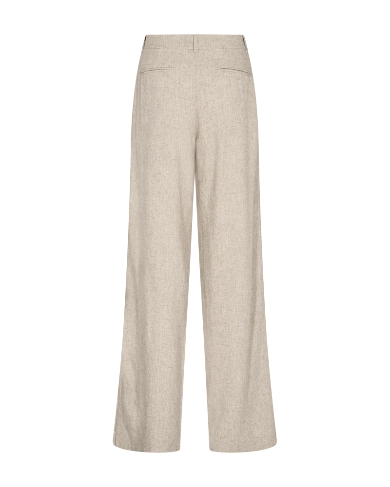 FQLUIGI - HOSE MIT LEINEN - BEIGE