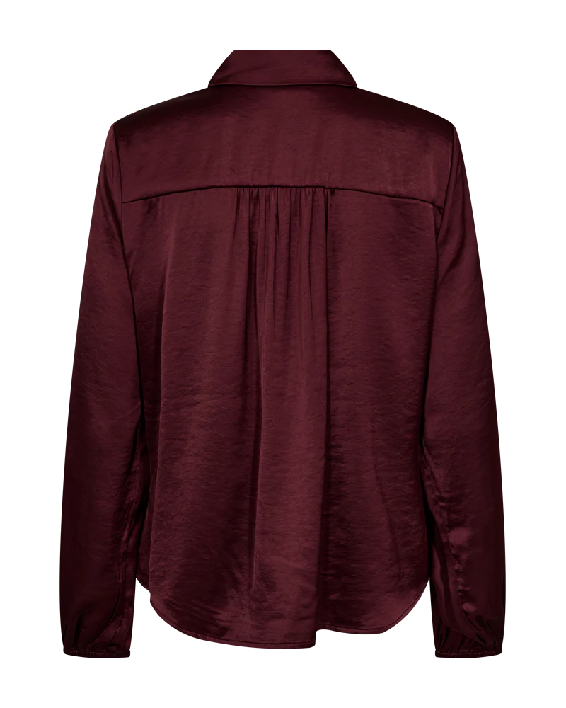 FQDOVE – BLUSE MIT GEKNOTETEM DETAIL - BORDEAUX