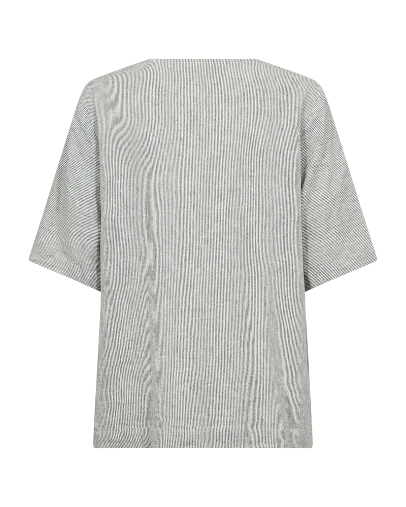 FQLAVA – LEINENBLUSE - WEISS UND GRÜN