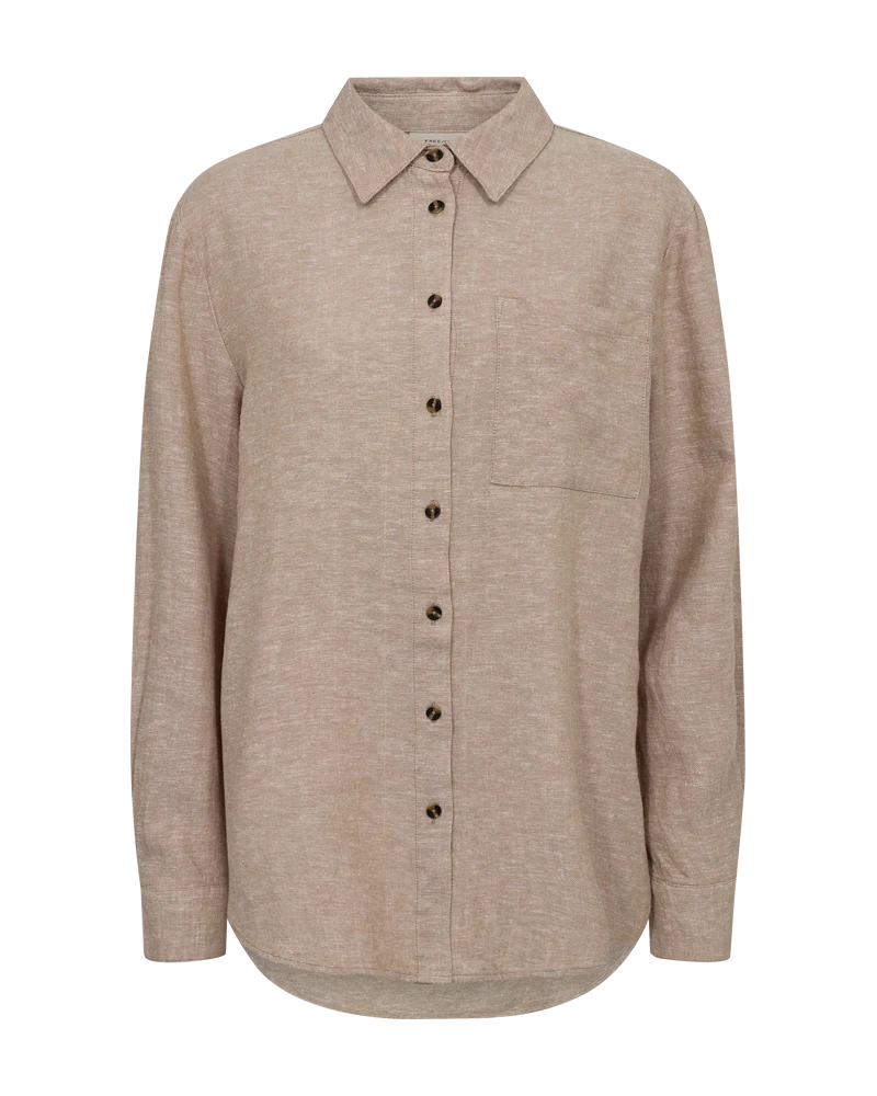 FQLAVA - LEINENHEMD - BEIGE