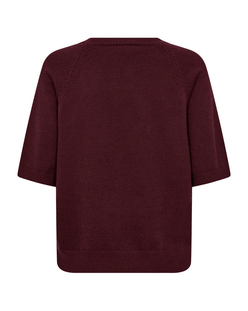 FQALPI – PULLOVER MIT DEKOKNÖPFEN - BORDEAUX