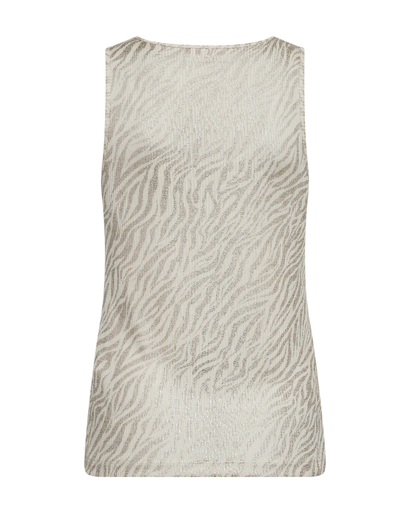 FQMATTER - TOP MIT PRINT - BEIGE