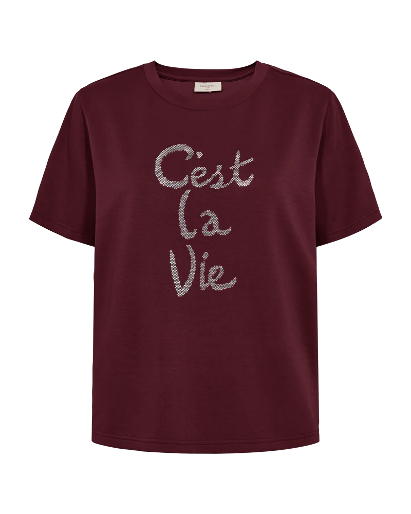 FQMALAK - T-SHIRT - BORDEAUX