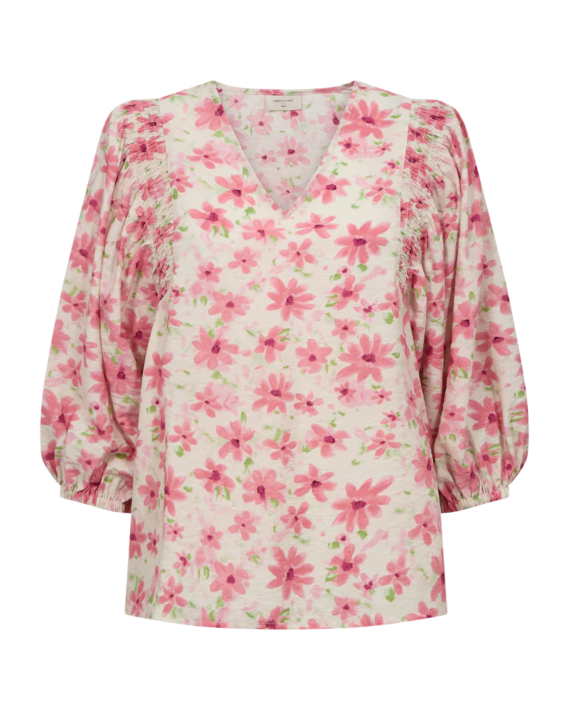 FQJOVI - BLUSE - ROSA UND BEIGE