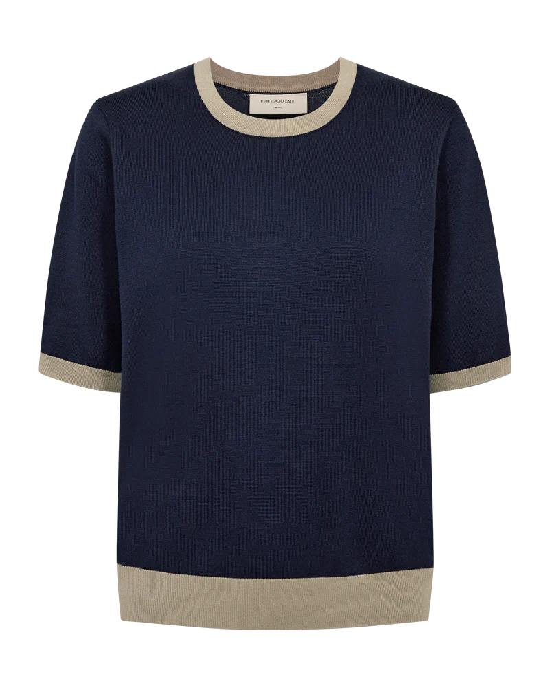 FQKATIE - PULLOVER - BLAU UND BRAUN