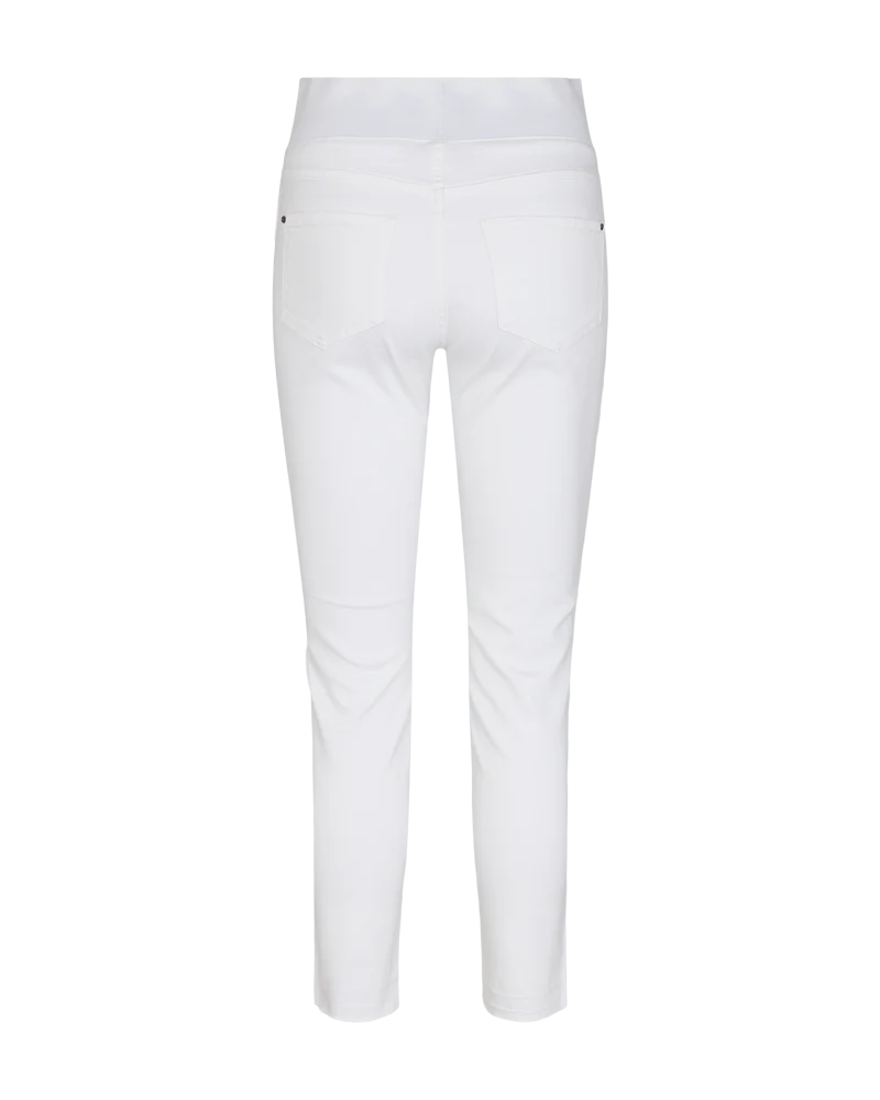 FQSHANTAL - KNÖCHELHOSE MIT ELASTISCHEM BUND - WEISS