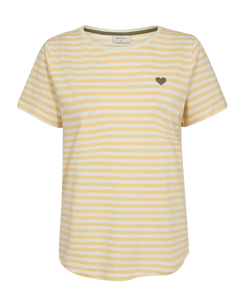 FQMIAN - T-SHIRT - WEISS UND GELB