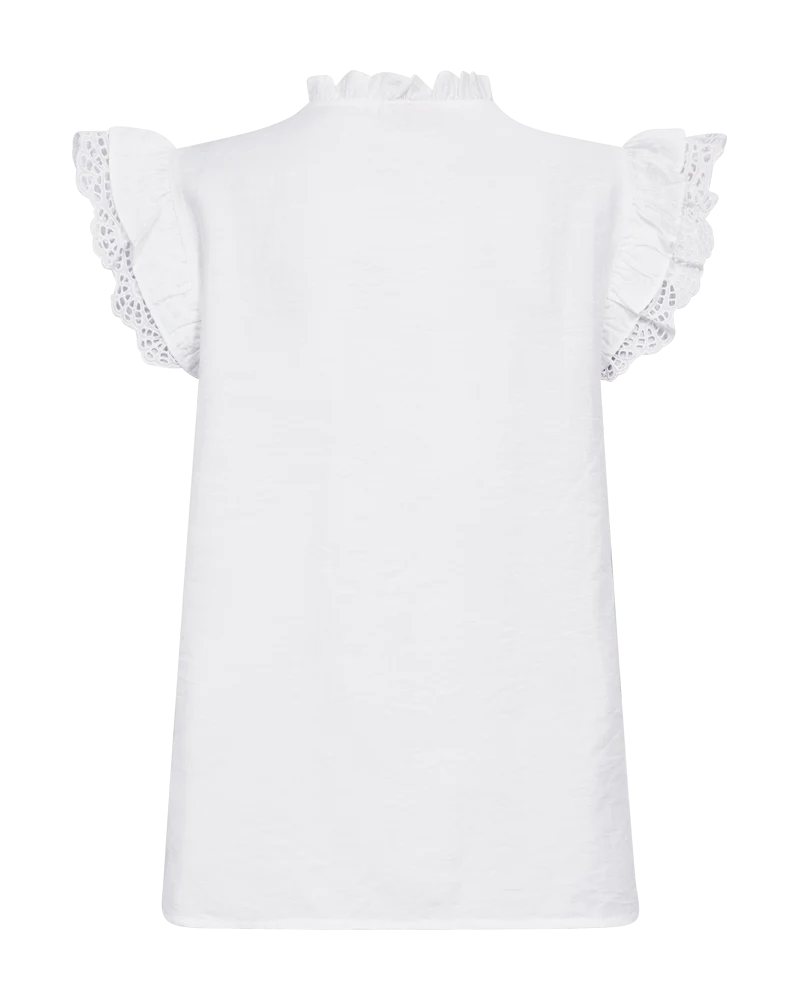 FQLISA – BLUSE MIT SPITZE - WEISS