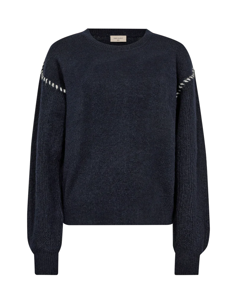FQKINLOCK – PULLOVER - BLAU UND BEIGE