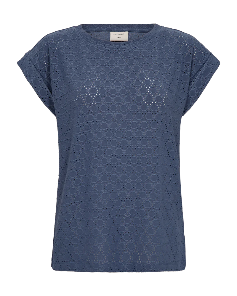 FQCONNY – FEINSTRICK-PULLOVER - BLAU