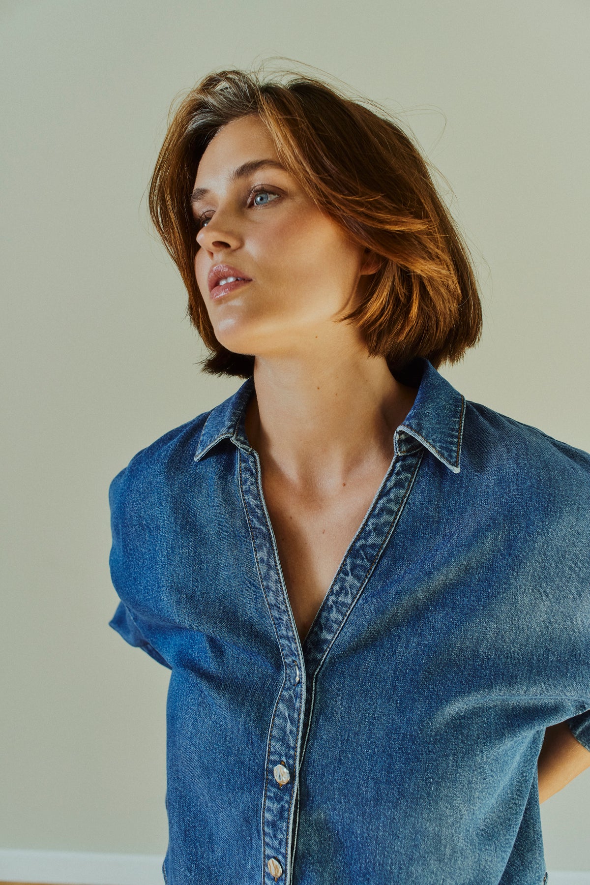 FQMILO - DENIM HEMD - BLAU