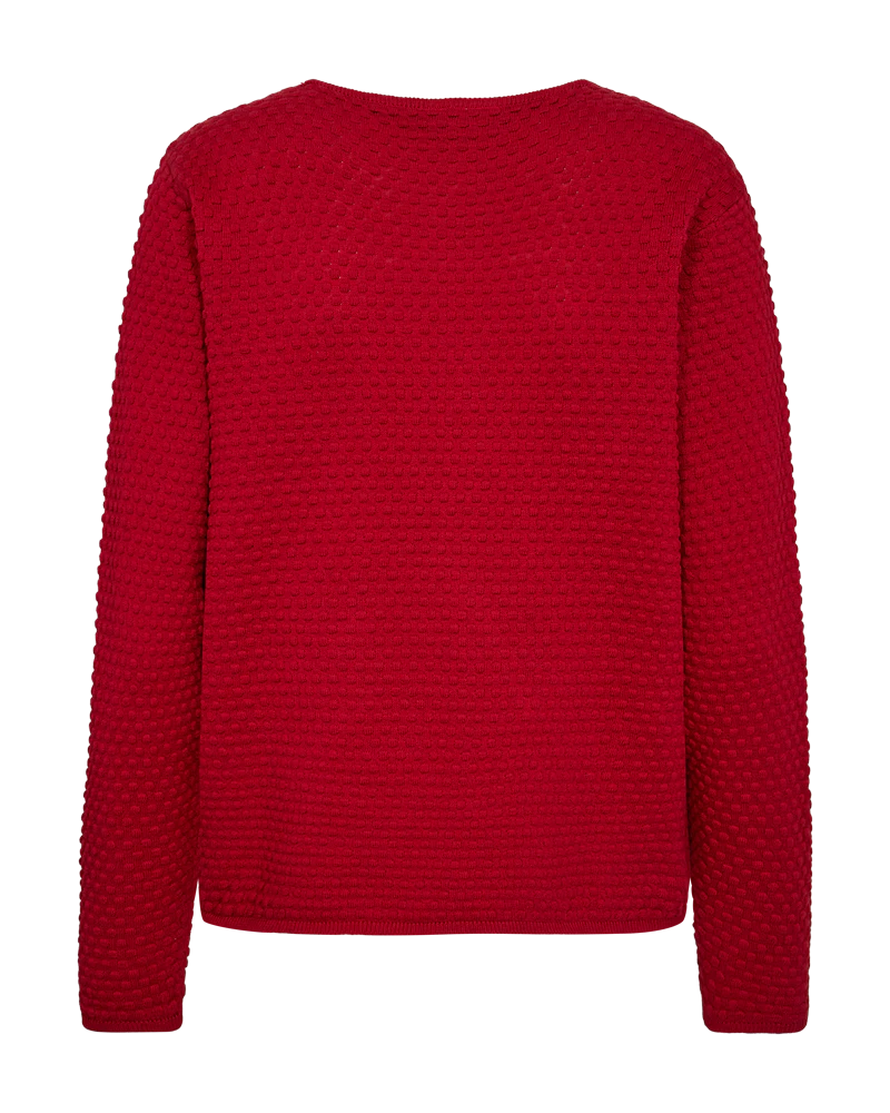 FQDODO - PULLOVER WITH DOTTED TEXTURE - ROT