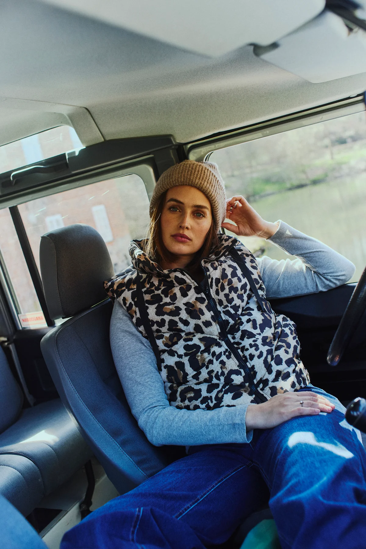 FQJOYCO – GESTEPPTE WESTE - LEOPARD
