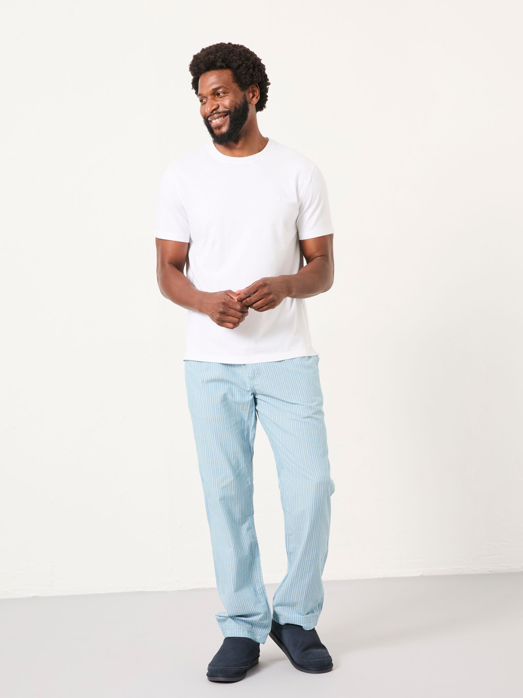 Seil Light Blue Stripe Pyjama Bottoms