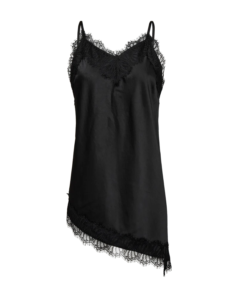FQDOVA – TOP MIT SPITZENDETAILS - SCHWARZ