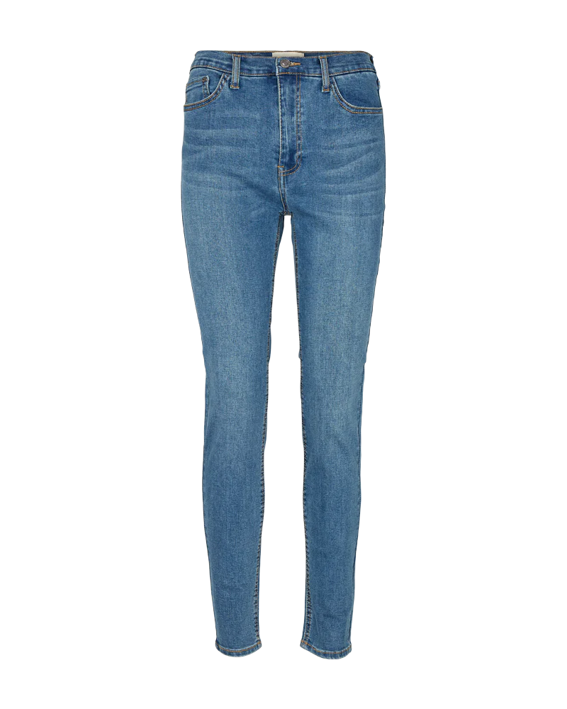 FQHARLOW - ENG GESCHNITTENE JEANS - BLAU