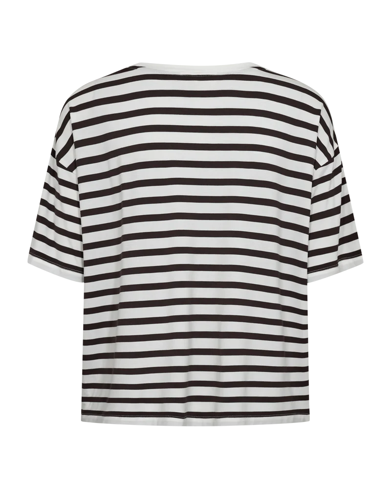 FQPREA - T-SHIRT - WEISS UND BRAUN
