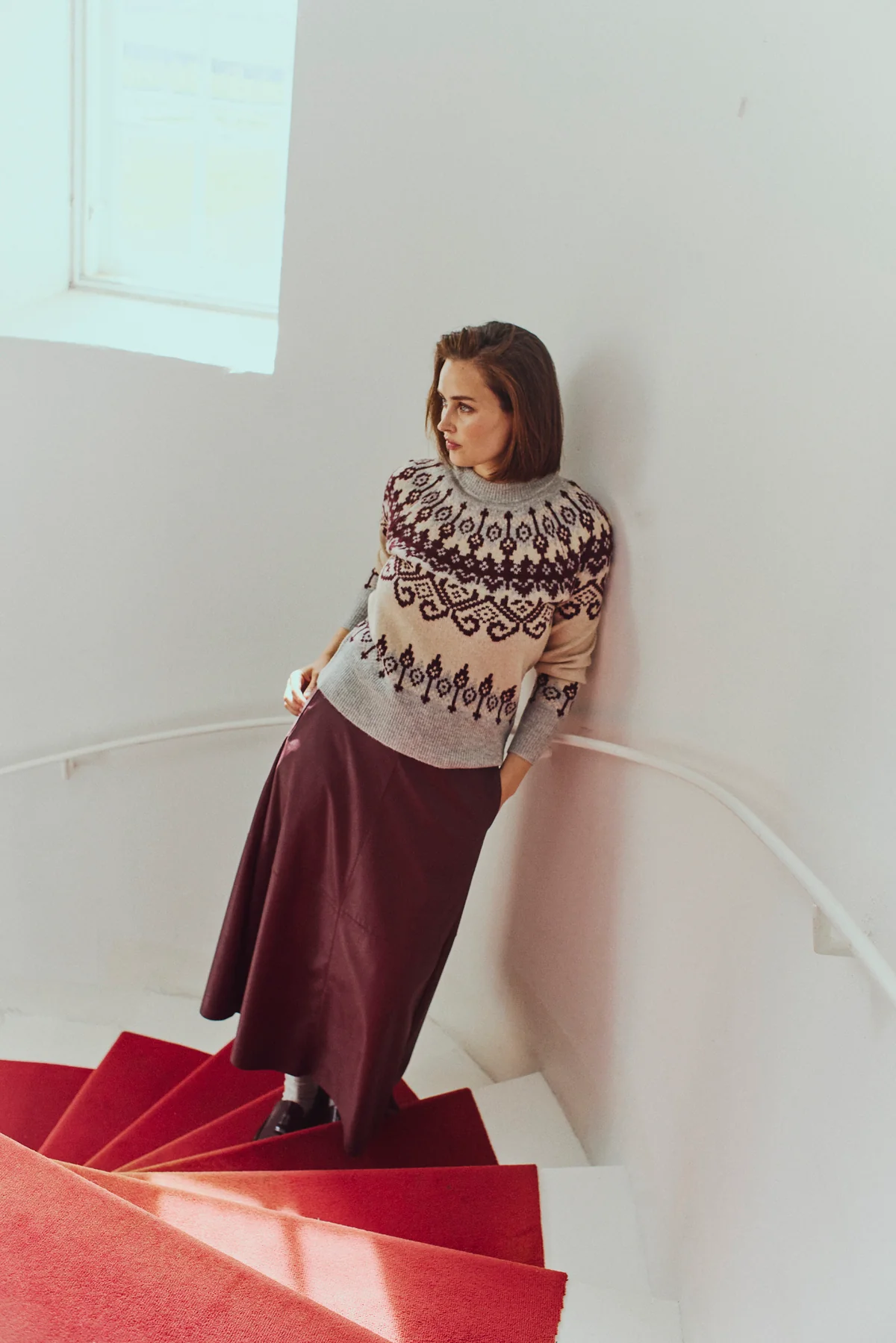 FQMERLA - PULLOVER - GRAU UND BEIGE