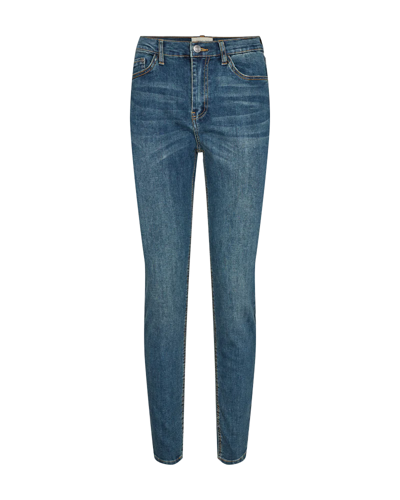 FQHARLOW - ENG GESCHNITTENE JEANS - BLAU